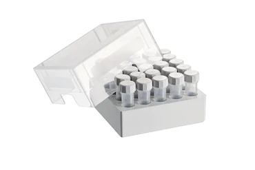 艾本德儲存盒 5 × 5, 可放置 25  個螺旋蓋管，5  mL，2  件，高 76  mm，3  英寸，聚丙烯材料，可耐受最低 -86  °C，可高溫高壓滅菌，帶蓋子并具有數(shù)字字母標識