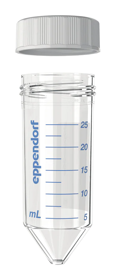 艾本德Eppendorf Conical Tubes 25 mL 帶螺旋蓋, 25 mL, 啟動(dòng)套裝，4  個(gè)單離心管架，6  個(gè)轉(zhuǎn)子適配器，轉(zhuǎn)子孔可容納 50  mL 錐形管, PCR 潔凈級, 無